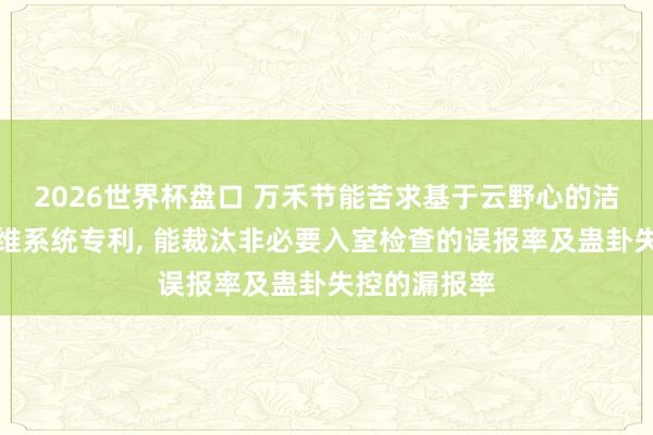 2026世界杯盘口 万禾节能苦求基于云野心的洁净室蛊卦运维系统专利， 能裁汰非必要入室检查的误报率及蛊卦失控的漏报率
