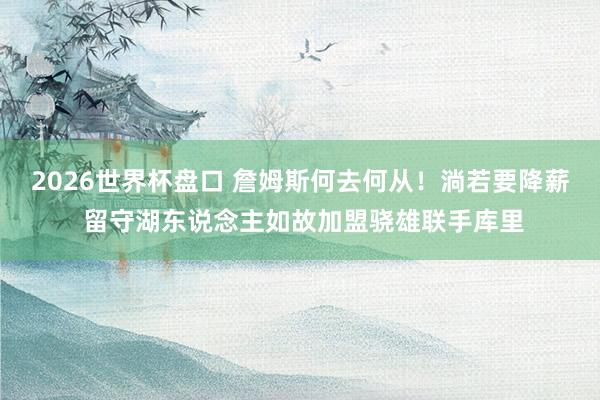 2026世界杯盘口 詹姆斯何去何从！淌若要降薪 留守湖东说念主如故加盟骁雄联手库里