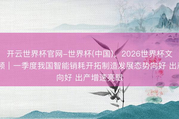 开云世界杯官网-世界杯(中国),2026世界杯文字直播 视频|一季度我国智能销耗开拓制造发展态势向好 出产增速亮眼