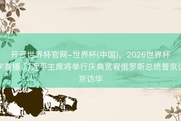 开云世界杯官网-世界杯(中国)，2026世界杯文字直播 习近平主席将举行庆典宽宥俄罗斯总统普京访华